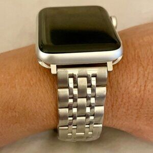 Apple Watch Stainless Steel Silver Metal Link Band (Fits all sizes)
